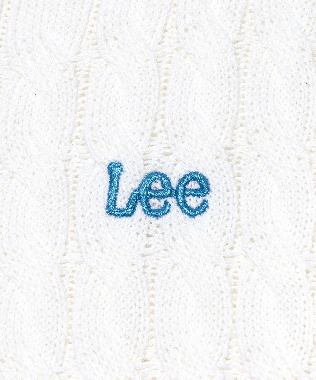 리(LEE) 우먼 라운드넥 케이블 가디건 아이보리
