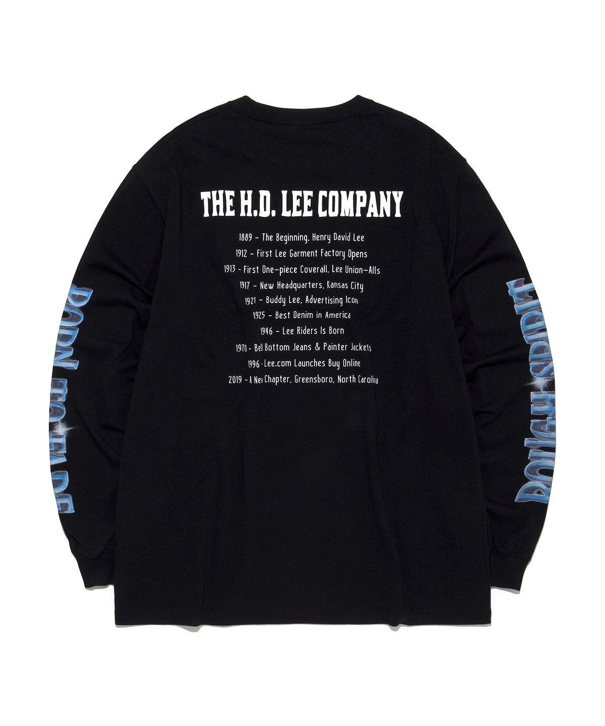 리(LEE) 카우보이 밴드 그래픽 긴팔 티셔츠 블랙