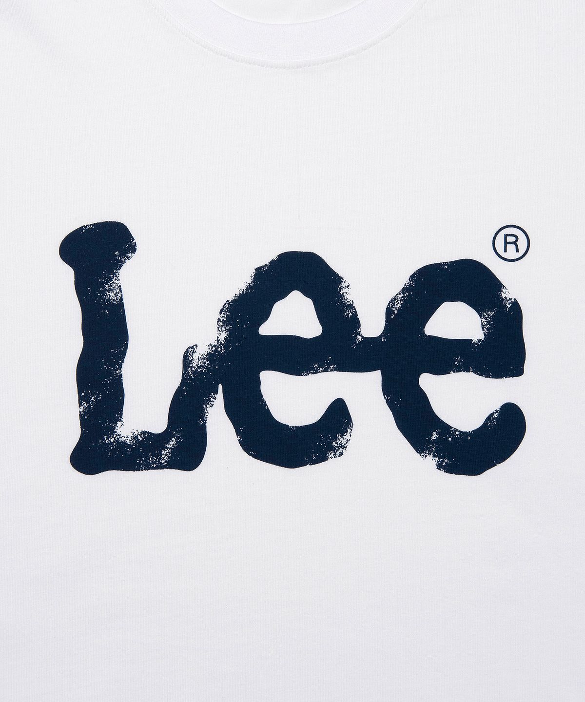 리(LEE) 스프레이 로고 긴팔 티셔츠 화이트
