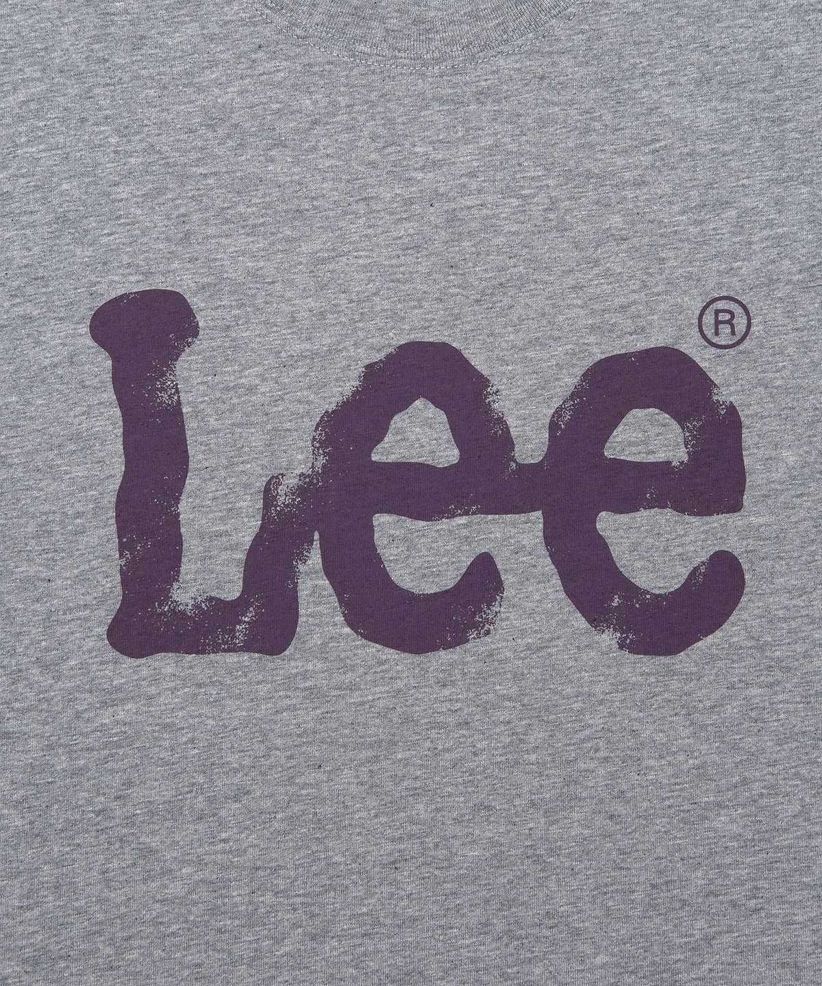 리(LEE) 스프레이 로고 긴팔 티셔츠 그레이