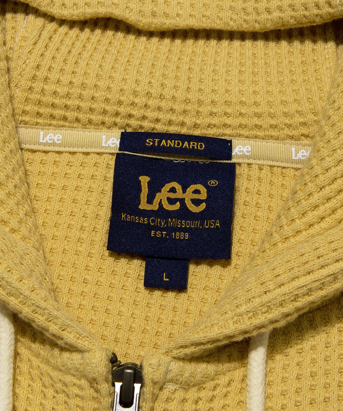 리(LEE) 와플 후드 집업 옐로우