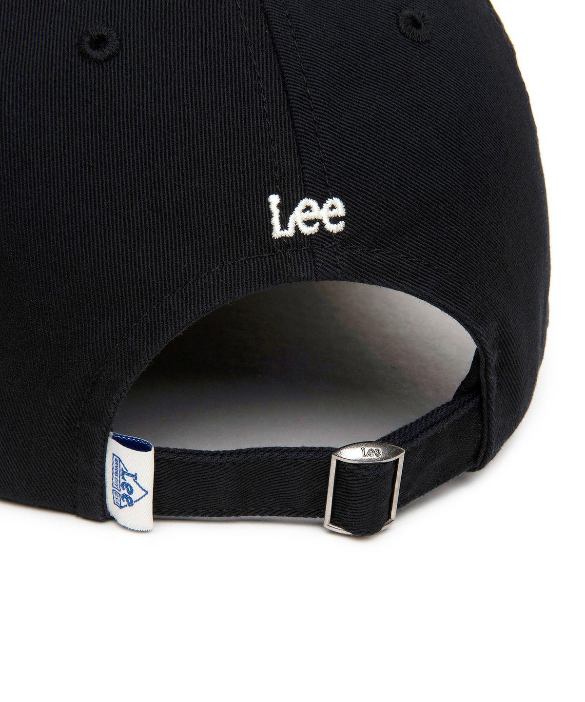 리(LEE) 스몰 레터링 코튼 볼캡 블랙
