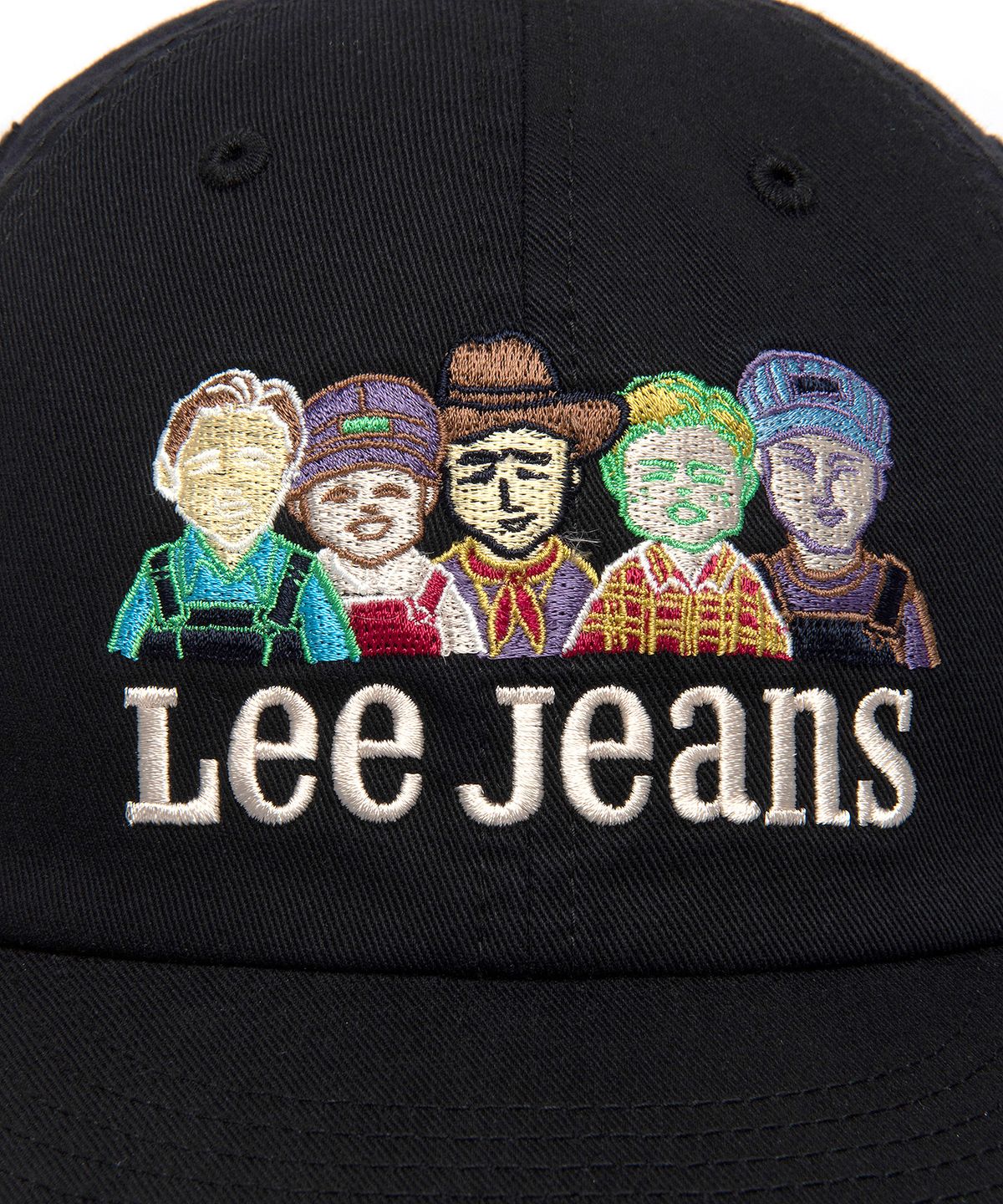 리(LEE) 패밀리 그래픽 코튼 볼캡 블랙
