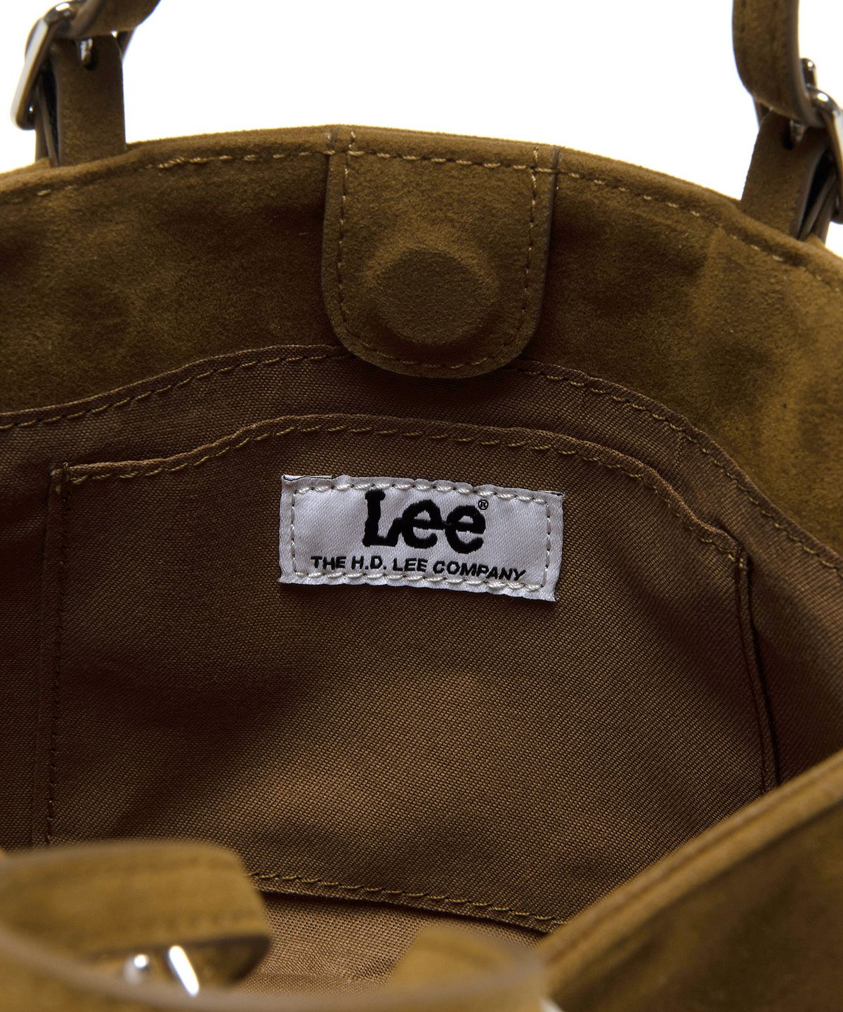 리(LEE) 스웨이드 미니 토트백 카멜