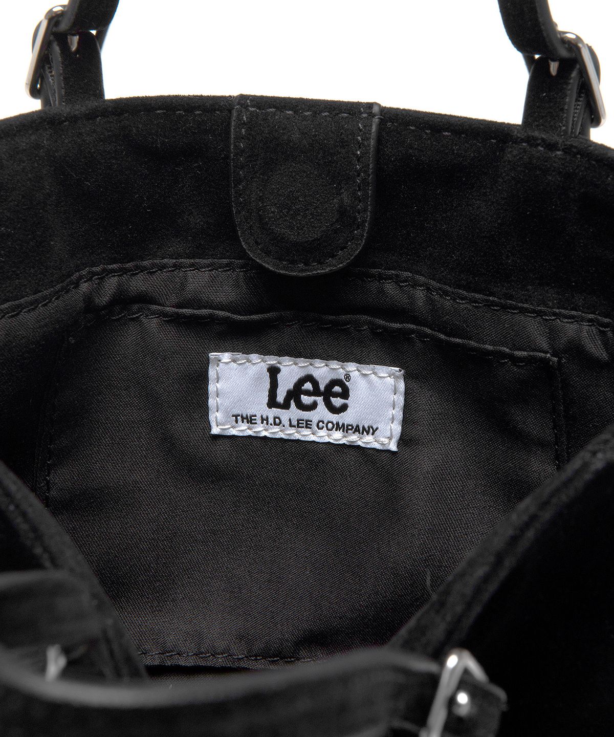 리(LEE) 스웨이드 미니 토트백 블랙