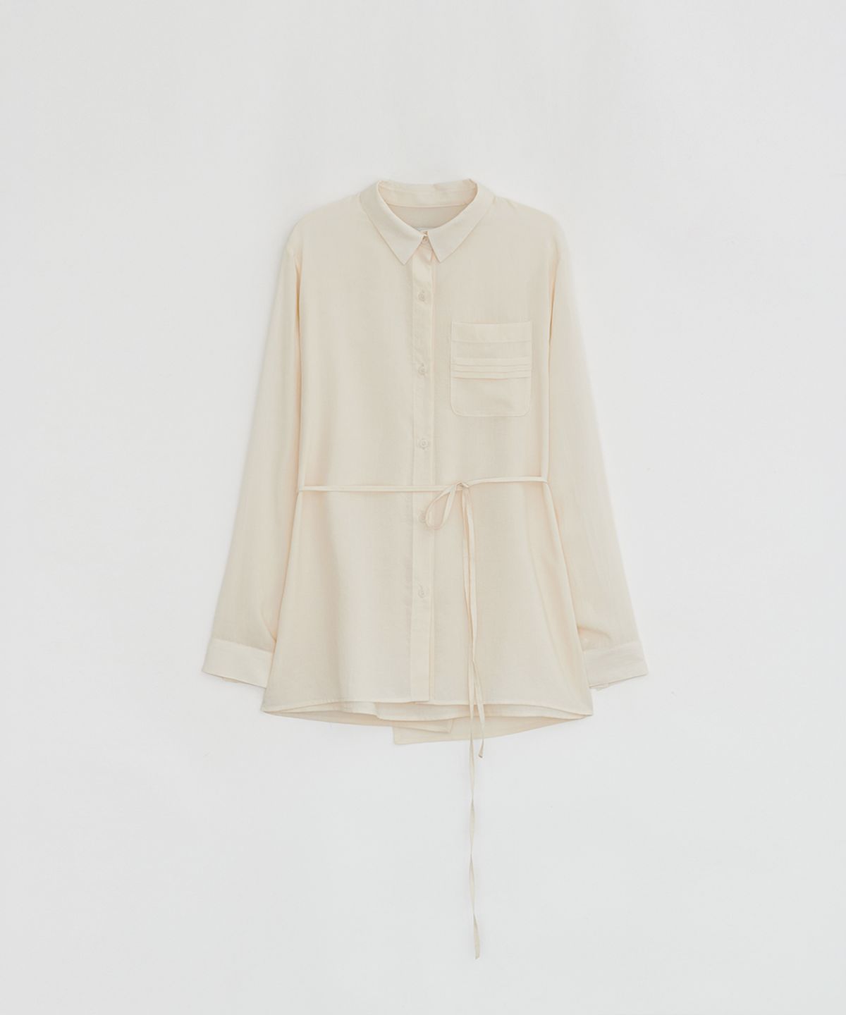 로우타이드(LOW TIDE) LAYERED WRAP SHIRT [BUTTER]