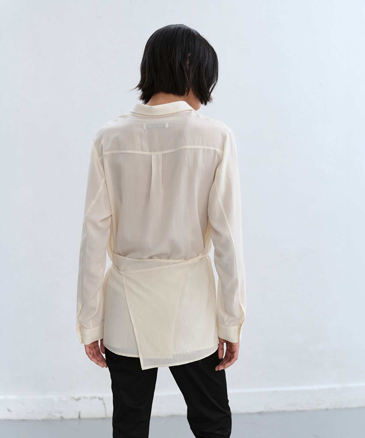 로우타이드(LOW TIDE) LAYERED WRAP SHIRT [BUTTER]