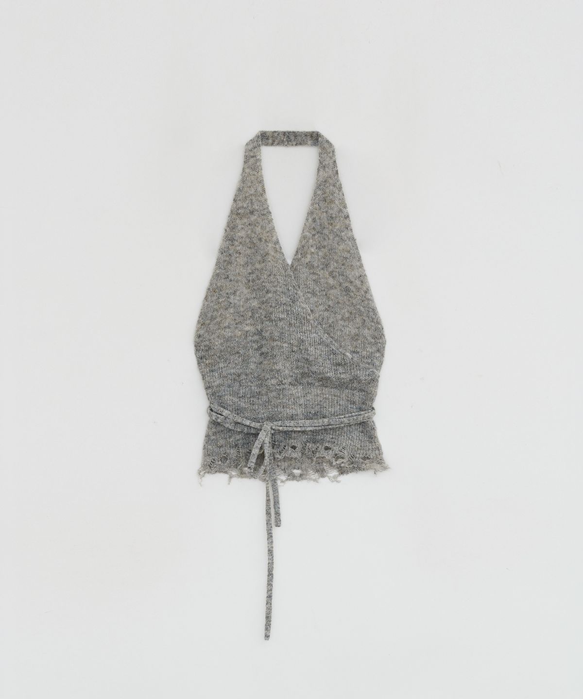 로우타이드(LOW TIDE) RAW EDGE HALTER KNIT [GREY]