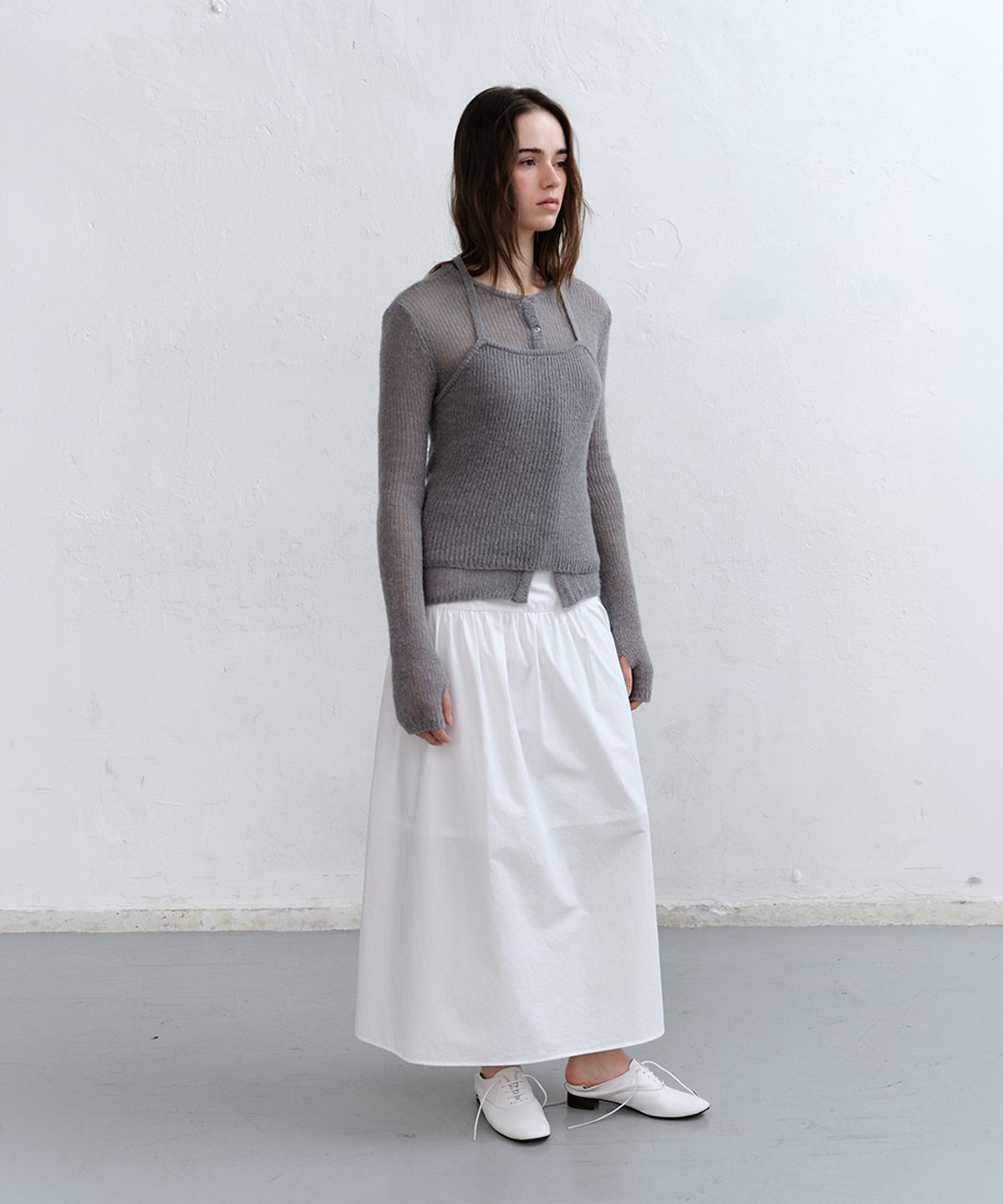 로우타이드(LOW TIDE) ALPACA HALTER KNIT [ASH BLUE]