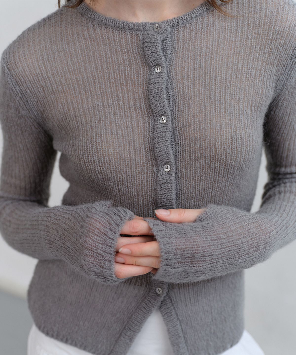 로우타이드(LOW TIDE) ALPACA HAND WARMER KNIT [ASH BLUE]