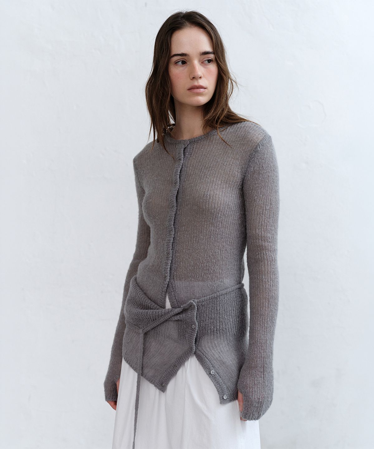 로우타이드(LOW TIDE) ALPACA HAND WARMER KNIT [ASH BLUE]
