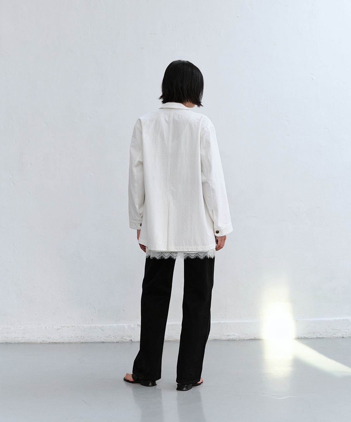 로우타이드(LOW TIDE) FRENCH WORK JACKET [WHITE]