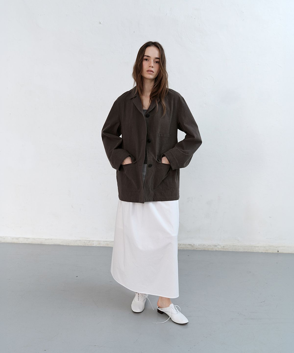 로우타이드(LOW TIDE) FRENCH WORK JACKET [CHARCOAL]