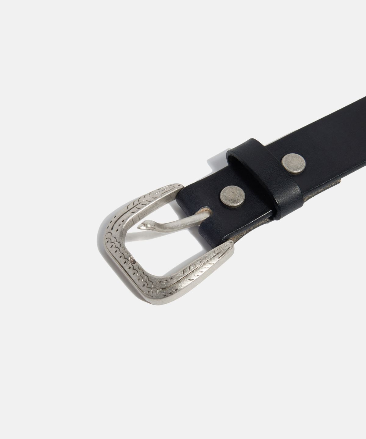 에스피오나지(ESPIONAGE) Eagle Buckle Western Belt Black