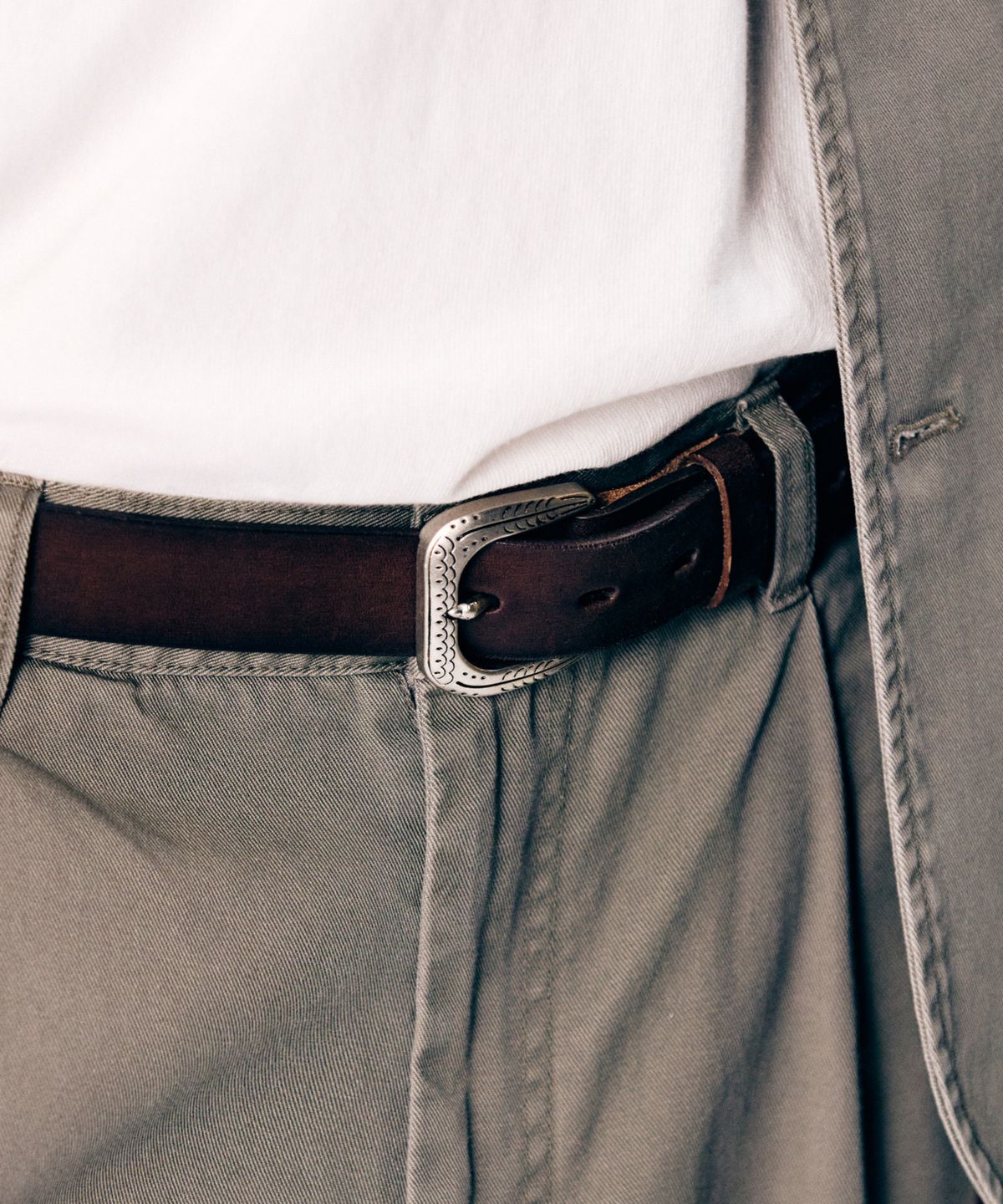 에스피오나지(ESPIONAGE) Eagle Buckle Western Belt Brown