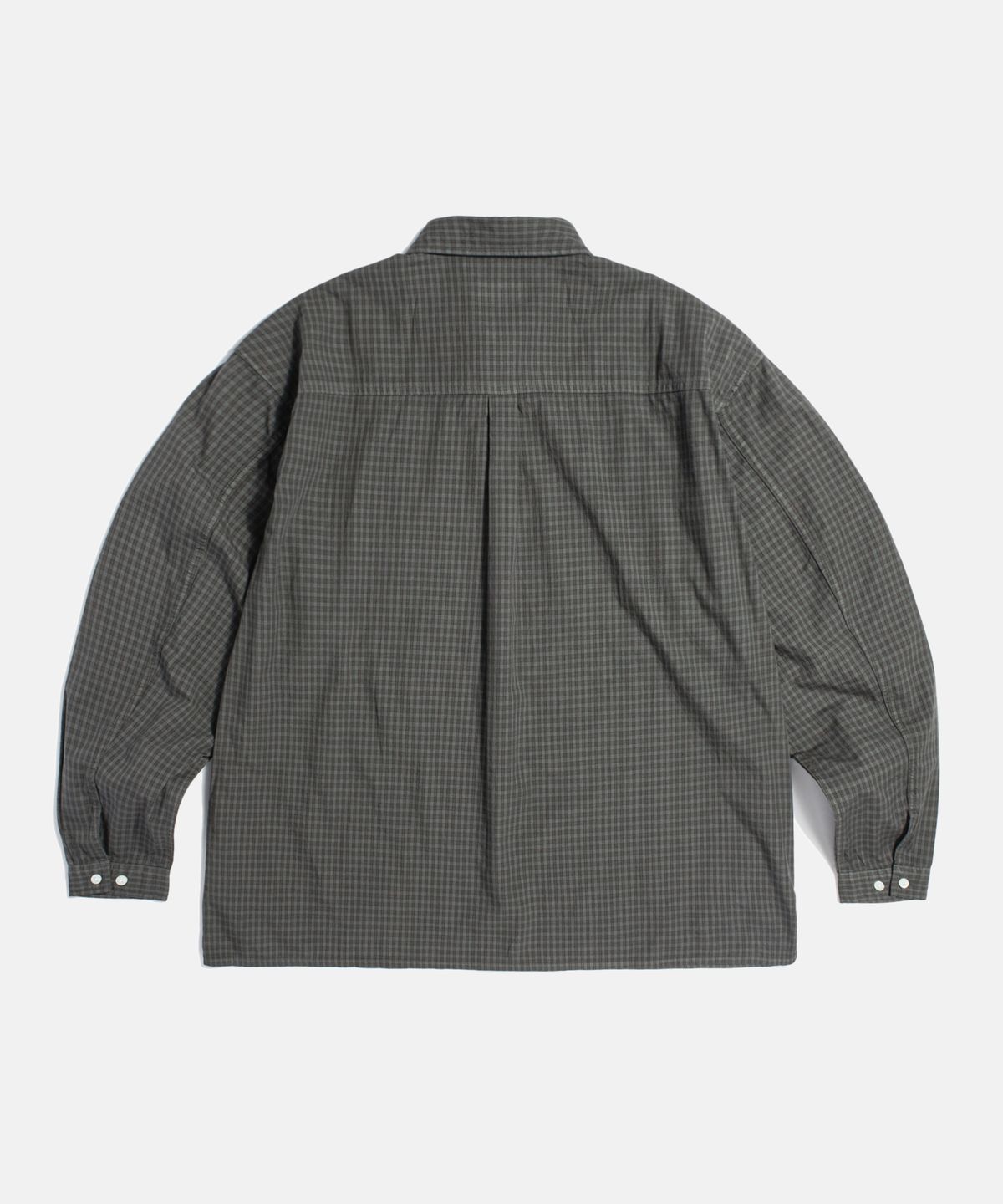 에스피오나지(ESPIONAGE) Overdyed Check 2 Pocket Shirt Black