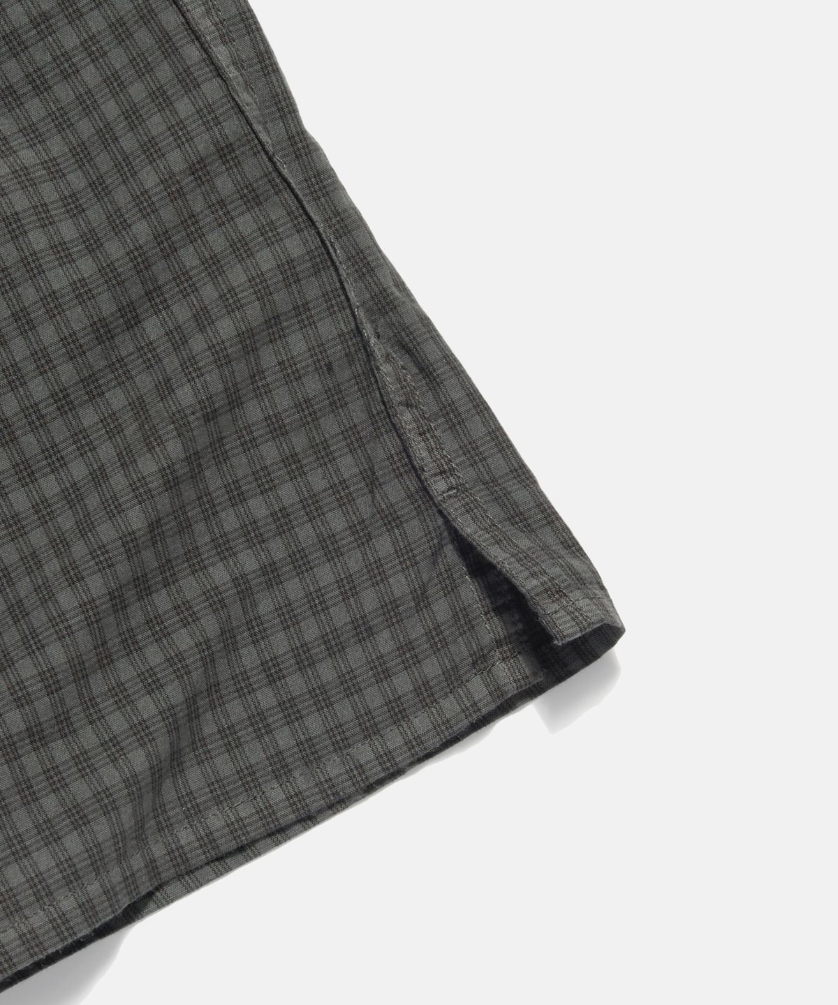 에스피오나지(ESPIONAGE) Overdyed Check 2 Pocket Shirt Black