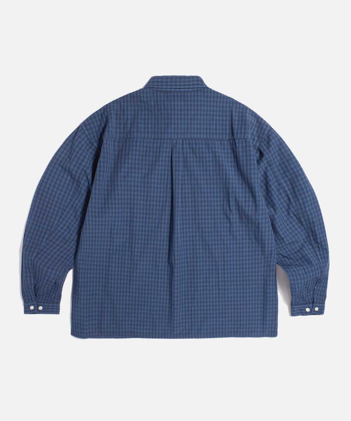 에스피오나지(ESPIONAGE) Overdyed Check 2 Pocket Shirt Blue