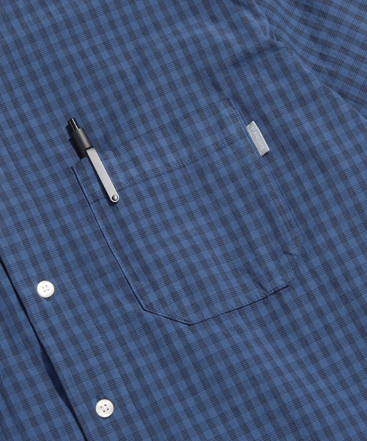 에스피오나지(ESPIONAGE) Overdyed Check 2 Pocket Shirt Blue