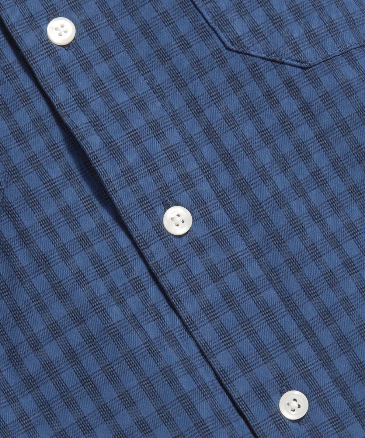 에스피오나지(ESPIONAGE) Overdyed Check 2 Pocket Shirt Blue