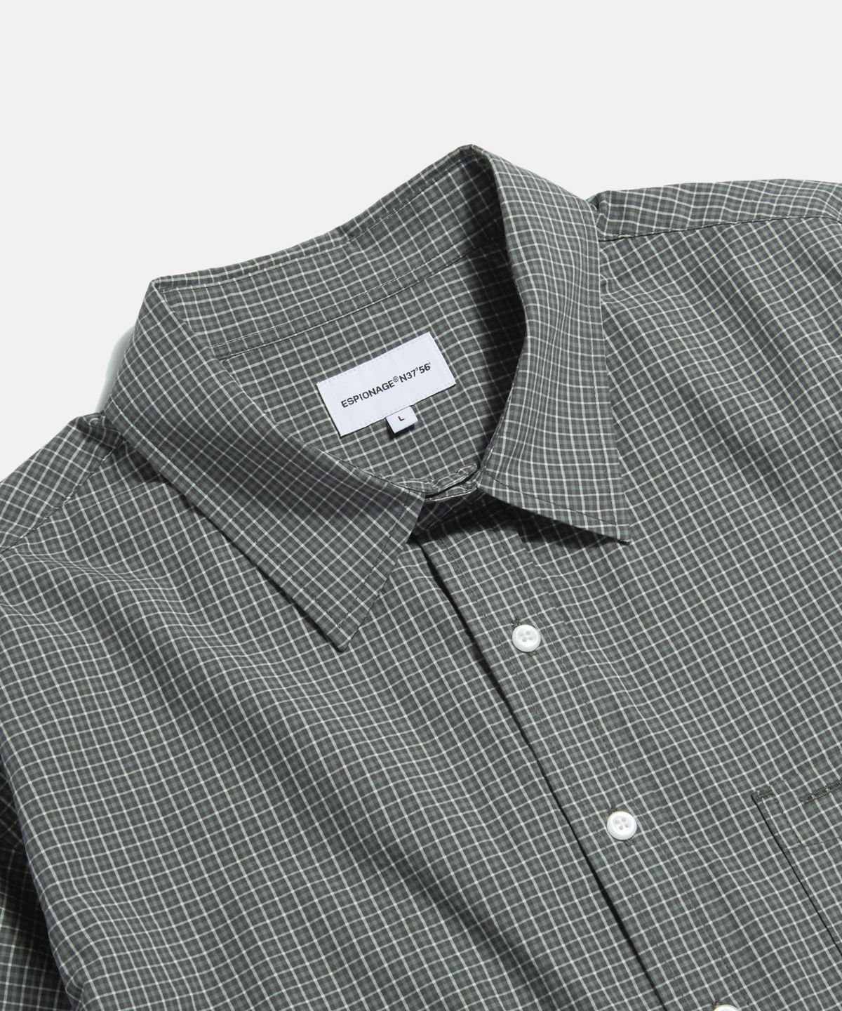 에스피오나지(ESPIONAGE) Multi Check Comfort Shirt Charcoal