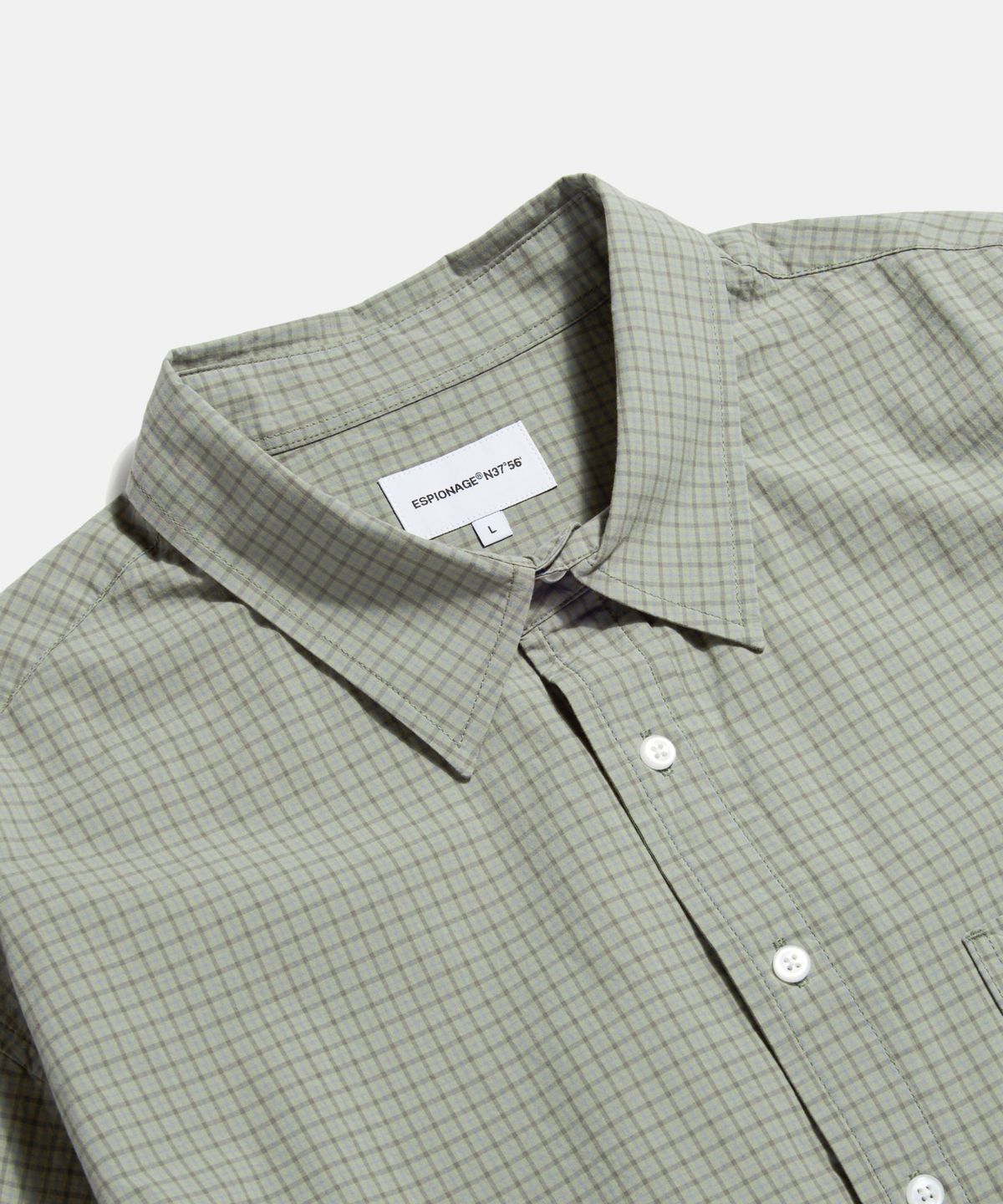 에스피오나지(ESPIONAGE) Multi Check Comfort Shirt Olive