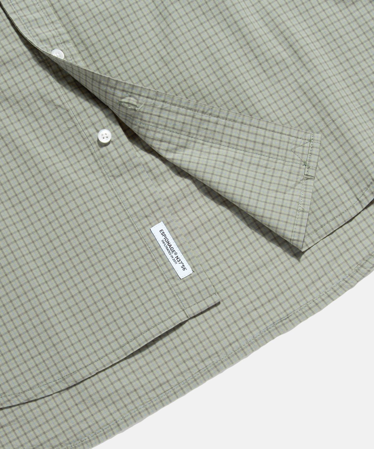 에스피오나지(ESPIONAGE) Multi Check Comfort Shirt Olive