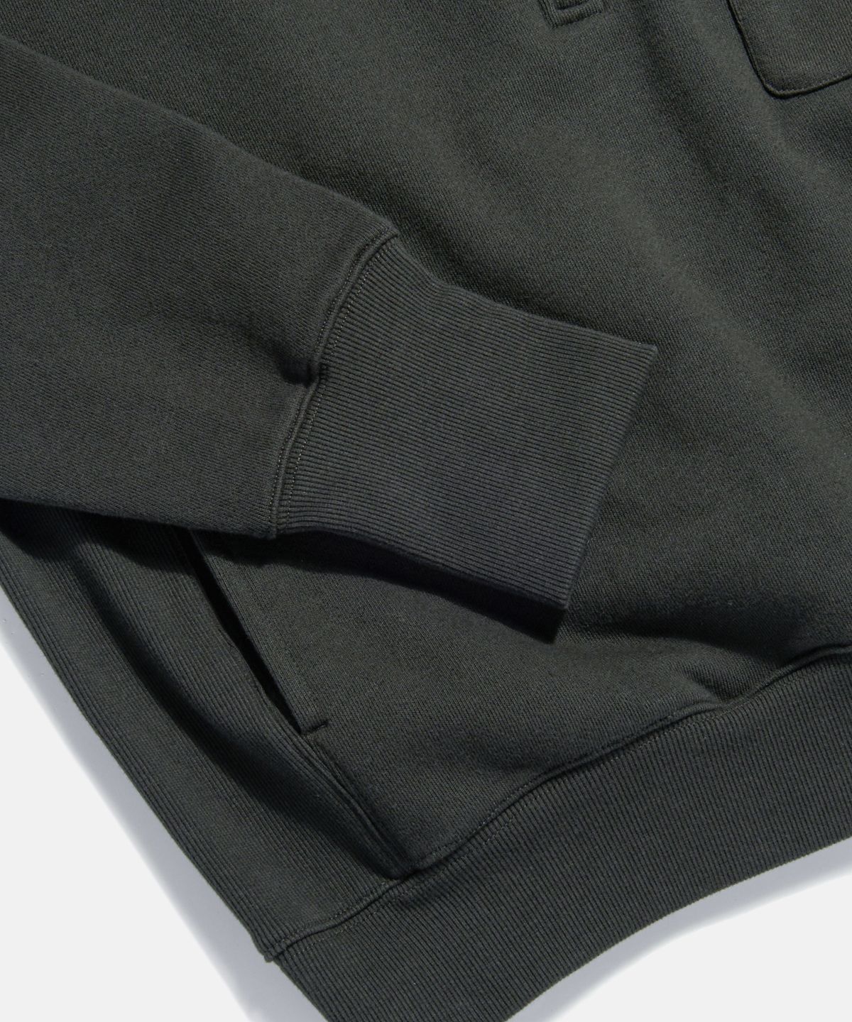 에스피오나지(ESPIONAGE) Retro Half Zip Sweatshirt Vintage Black