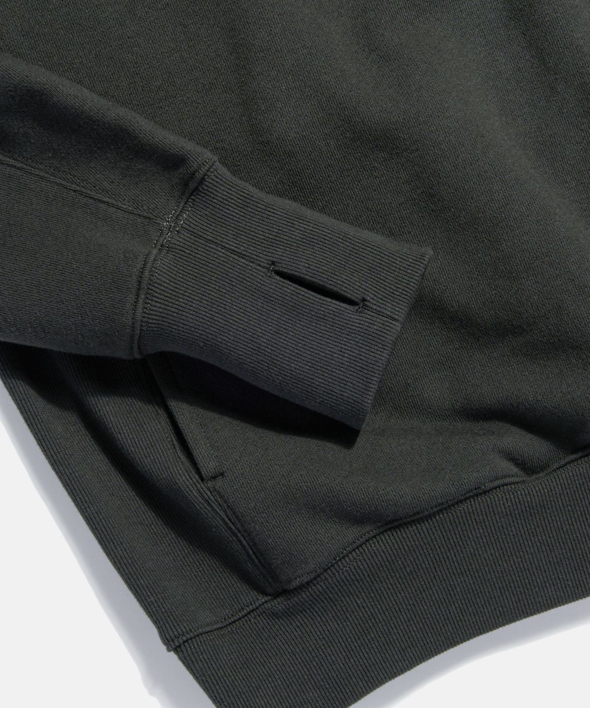 에스피오나지(ESPIONAGE) Retro Half Zip Sweatshirt Vintage Black