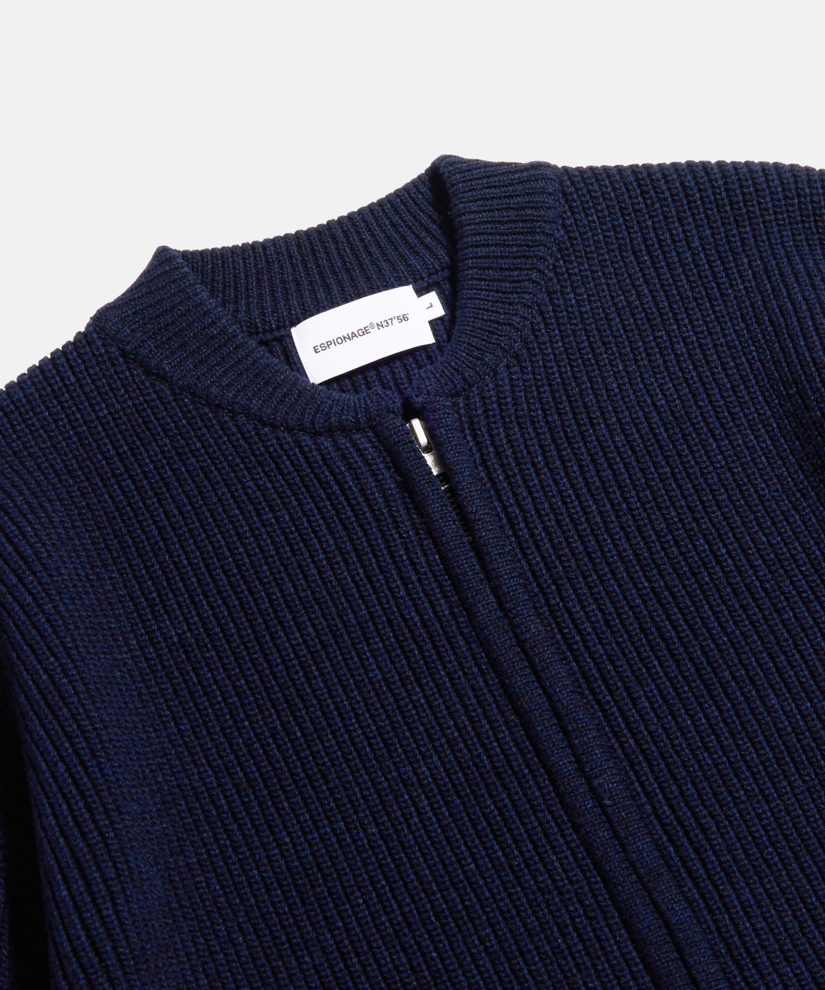 에스피오나지(ESPIONAGE) Miller Heavyweight Zip Knit Jacket Navy