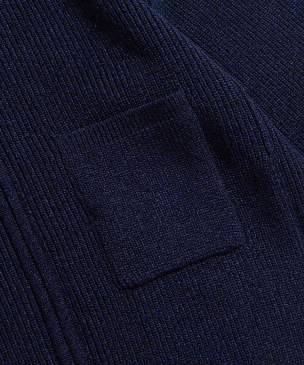 에스피오나지(ESPIONAGE) Miller Heavyweight Zip Knit Jacket Navy