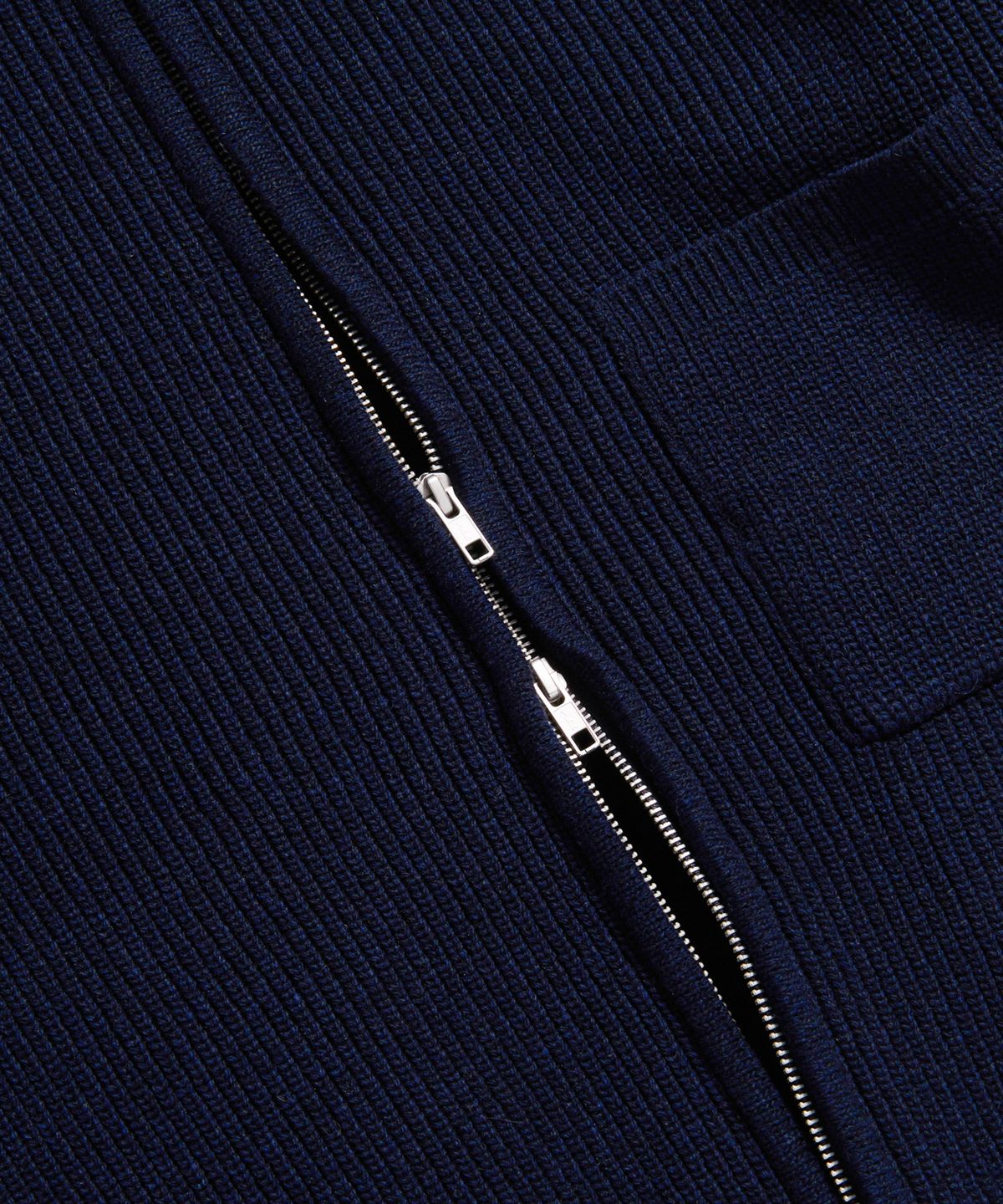 에스피오나지(ESPIONAGE) Miller Heavyweight Zip Knit Jacket Navy