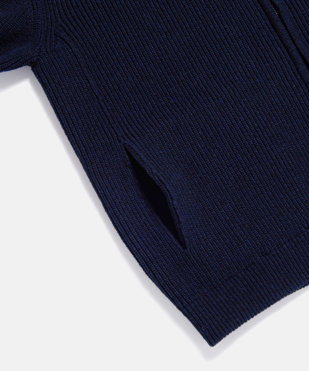 에스피오나지(ESPIONAGE) Miller Heavyweight Zip Knit Jacket Navy