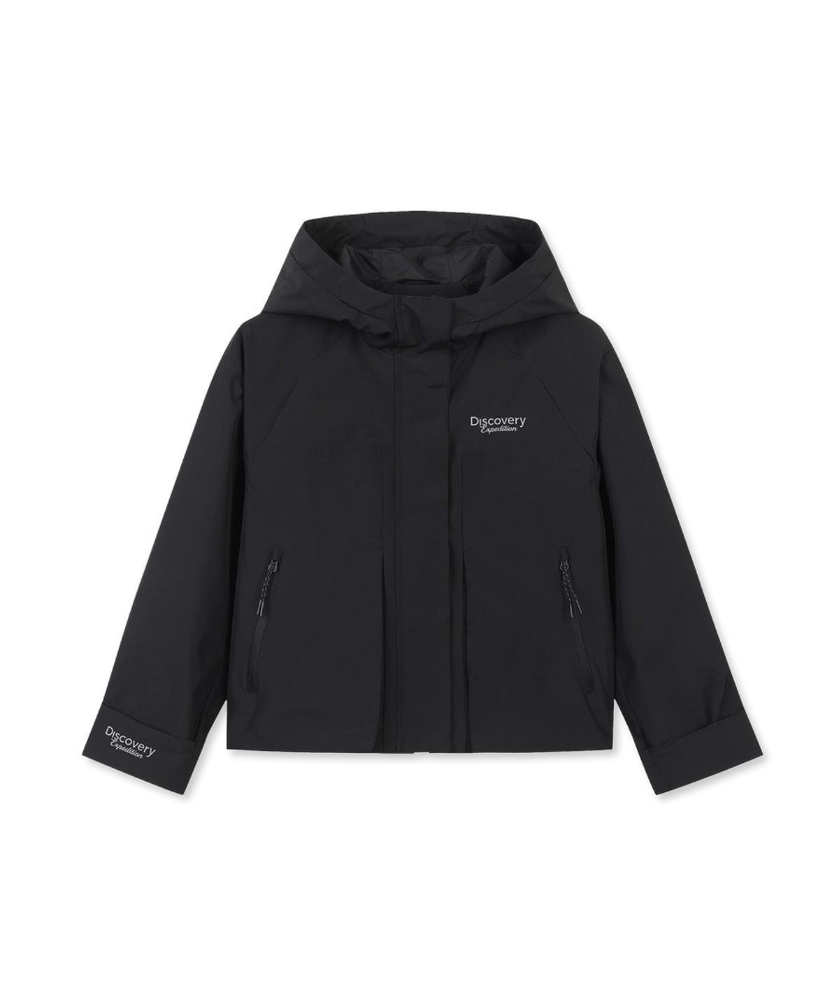 디스커버리 키즈(DISCOVERY KIDS) 키즈 베르텍스 여아 크롭 자켓 (BLACK)