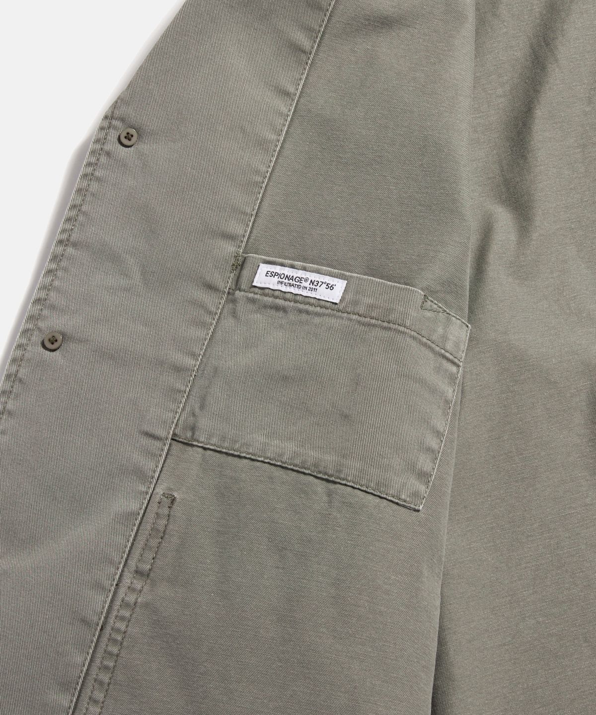 에스피오나지(ESPIONAGE) Cotton Notched Jacket Dark Beige