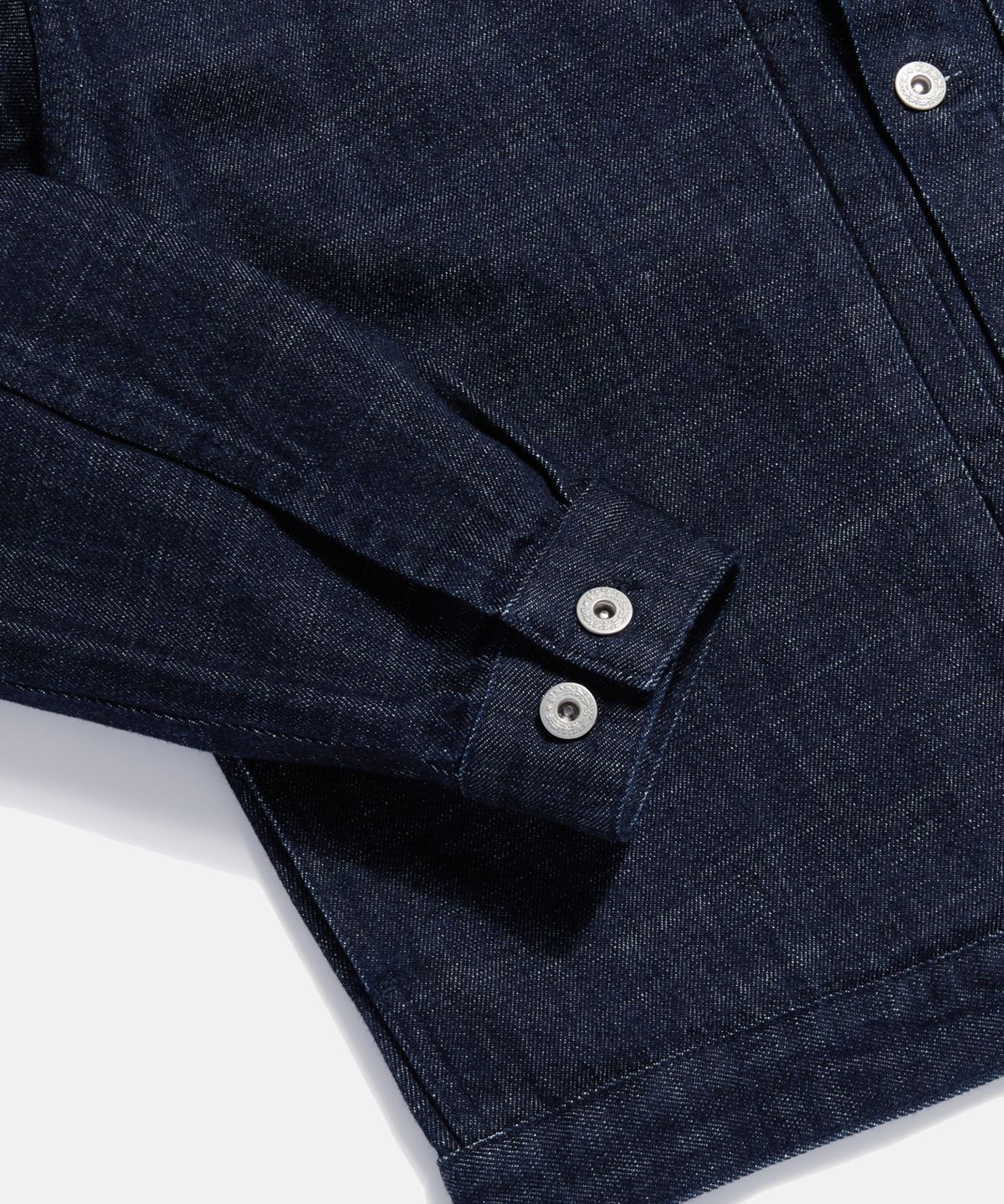 에스피오나지(ESPIONAGE) (JPN Fabric)Type 1 Kaihara Denim Trucker Jacket Dark Indigo