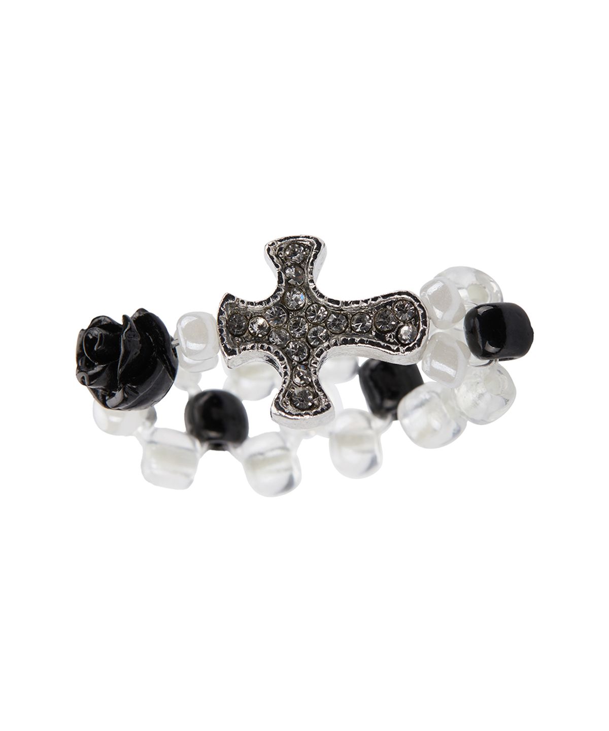 러브이즈트루(LUVISTRUE) EL CUBIC CROSS RING(BLACK)