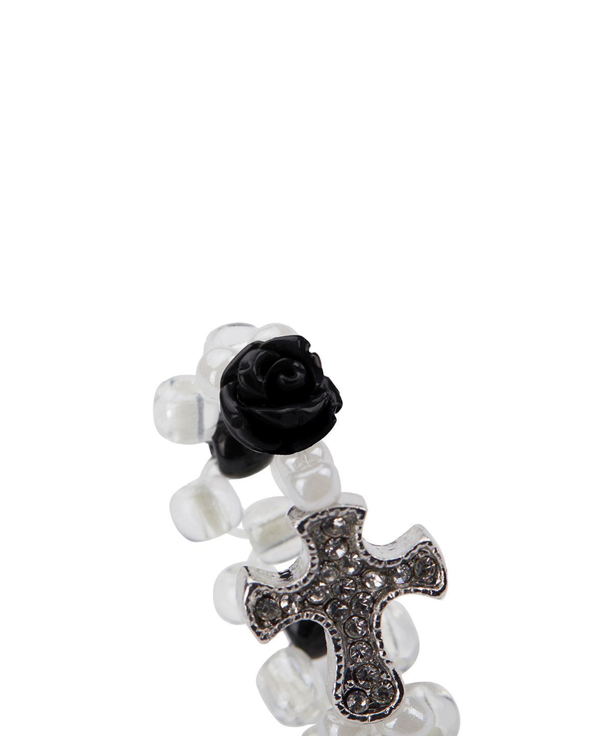 러브이즈트루(LUVISTRUE) EL CUBIC CROSS RING(BLACK)