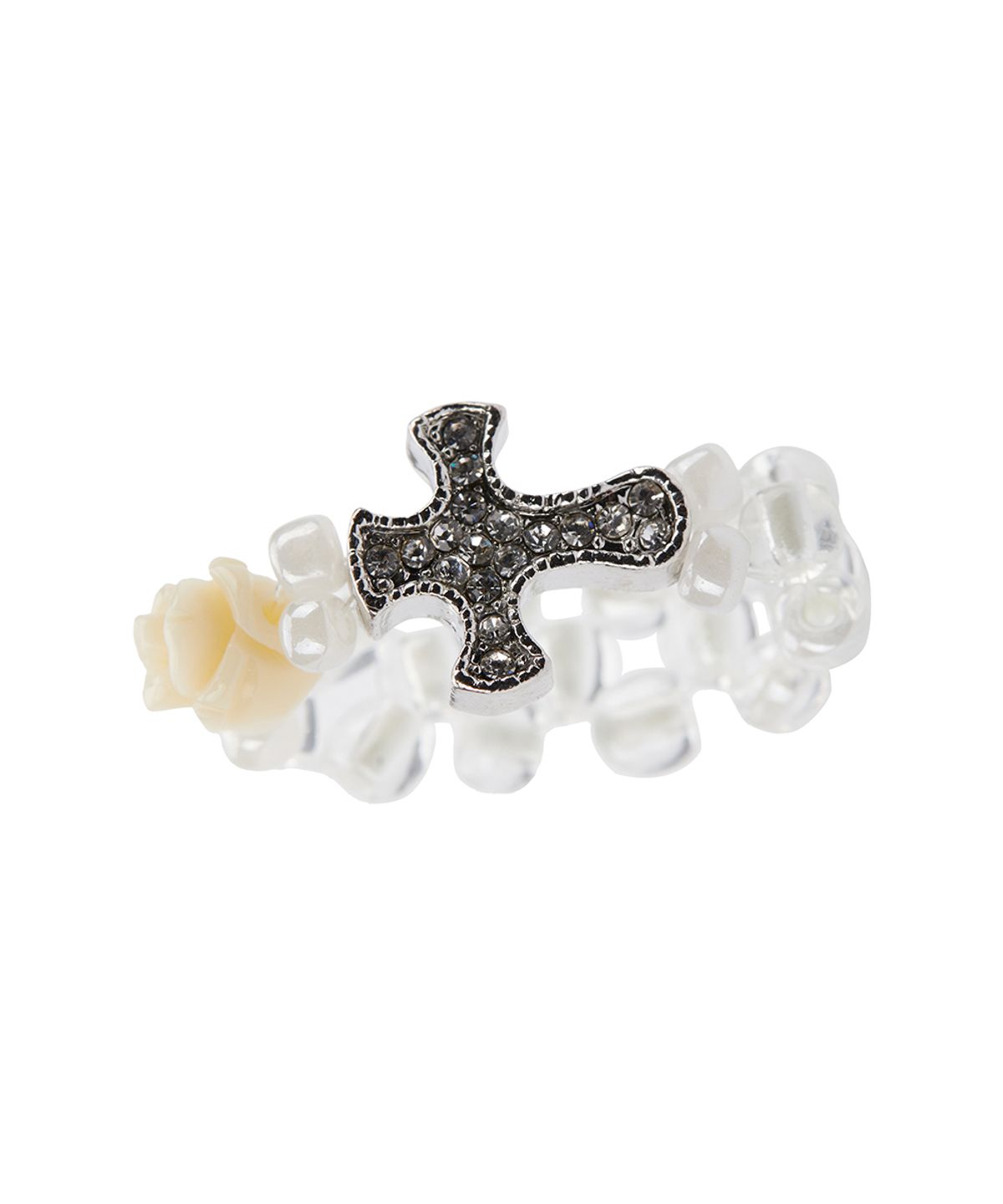 러브이즈트루(LUVISTRUE) EL CUBIC CROSS RING(IVORY)