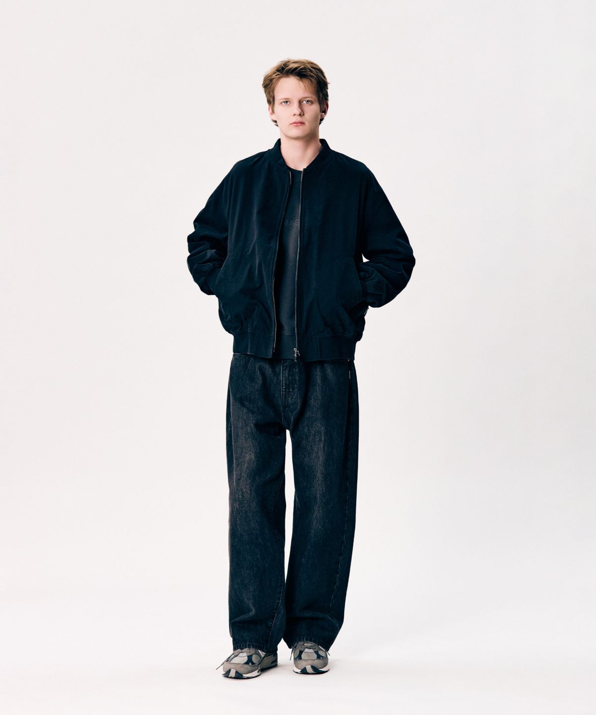 에스피오나지(ESPIONAGE) Zip Front Deck Jacket Black