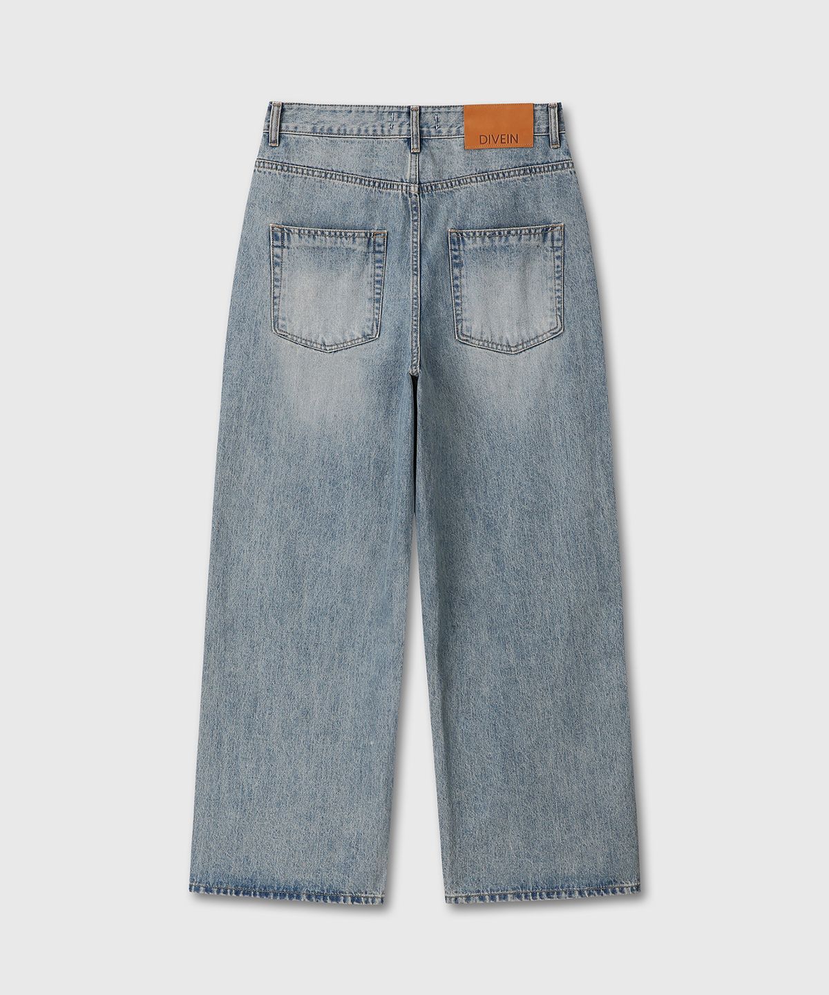 다이브인 우먼(DIVEIN WOMEN) W LOOSED WIDE DENIM PANTS (WASHED BLUE)