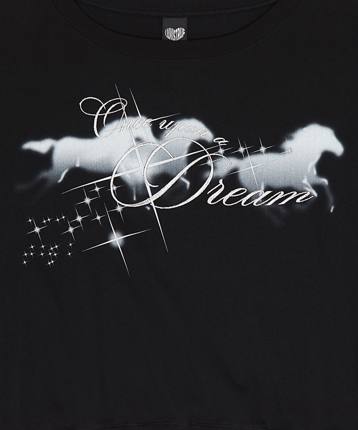 러브이즈트루(LUVISTRUE) EL HORSE ONE-SHOULDER TEE(BLACK)