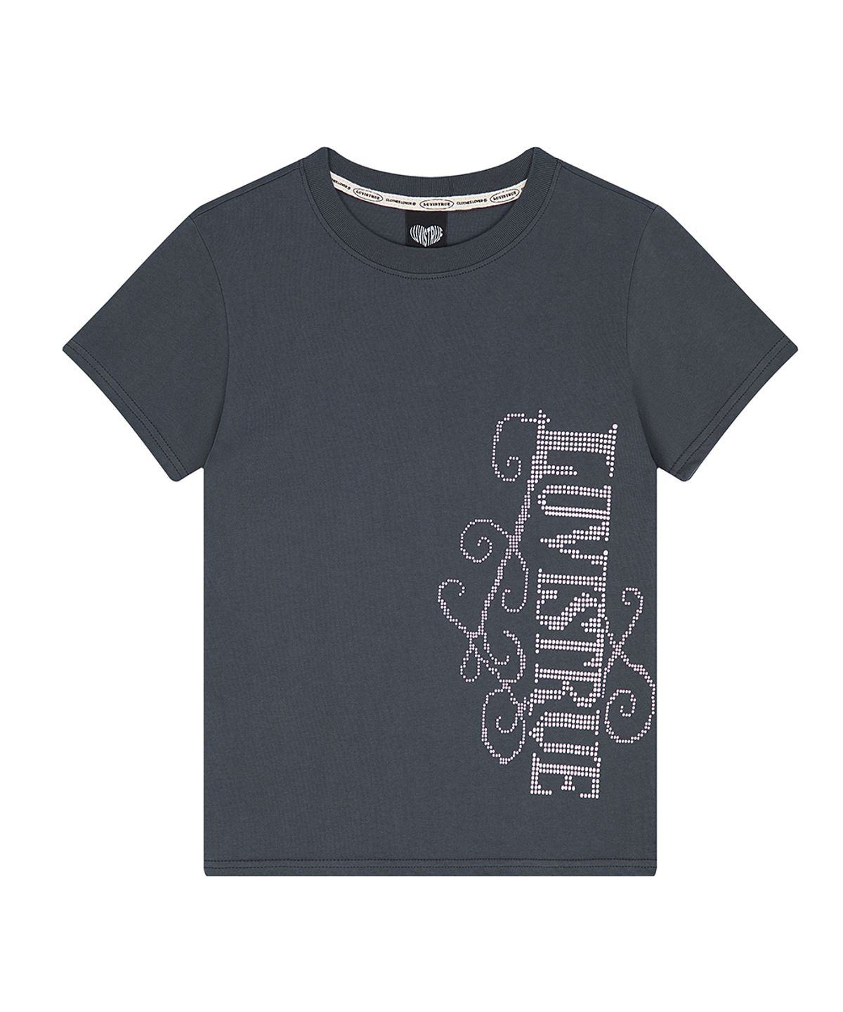 러브이즈트루(LUVISTRUE) EL LUVISTRUE LOGO TEE(CHARCOAL)