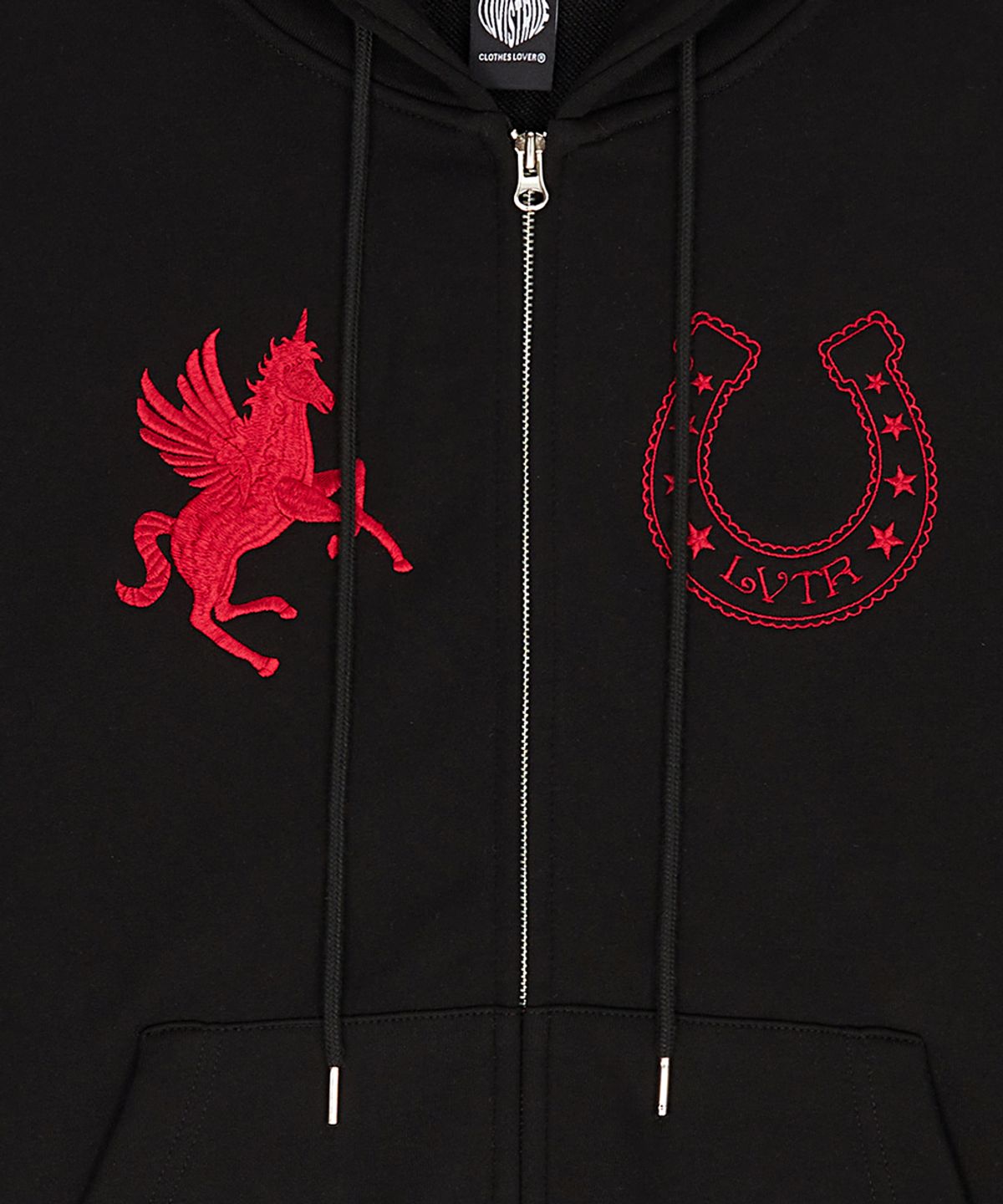러브이즈트루(LUVISTRUE) EL UNICORN HOOD ZIP UP(BLACK)