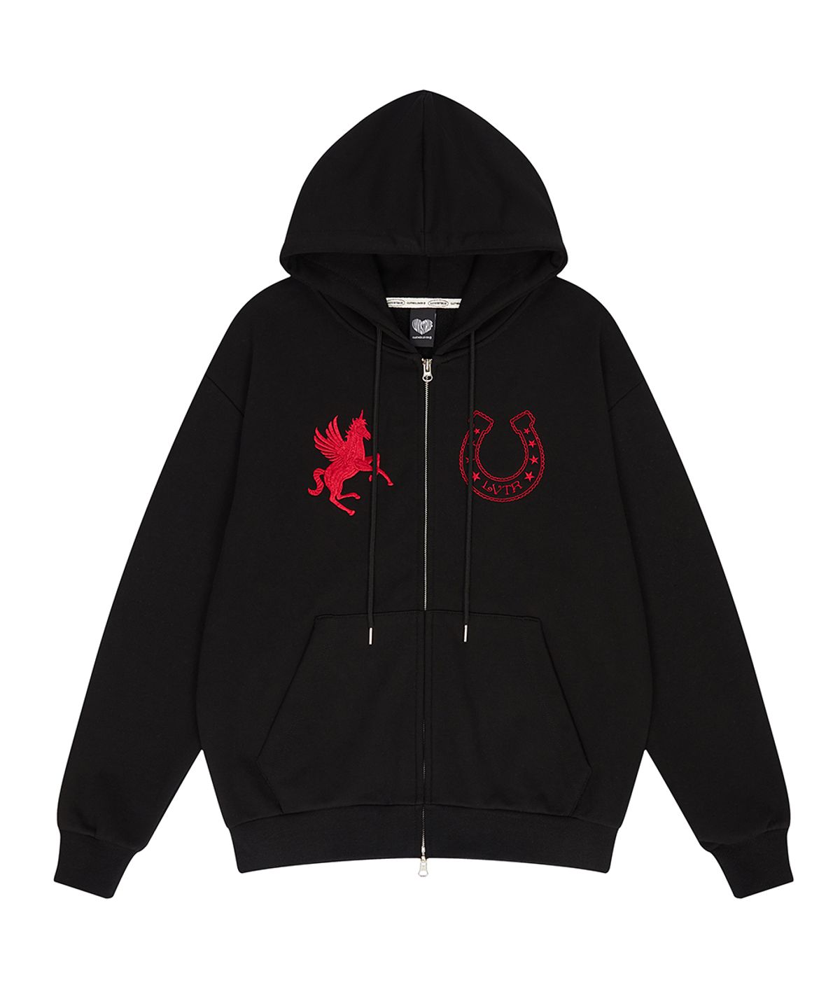 러브이즈트루(LUVISTRUE) EL UNICORN HOOD ZIP UP(BLACK)