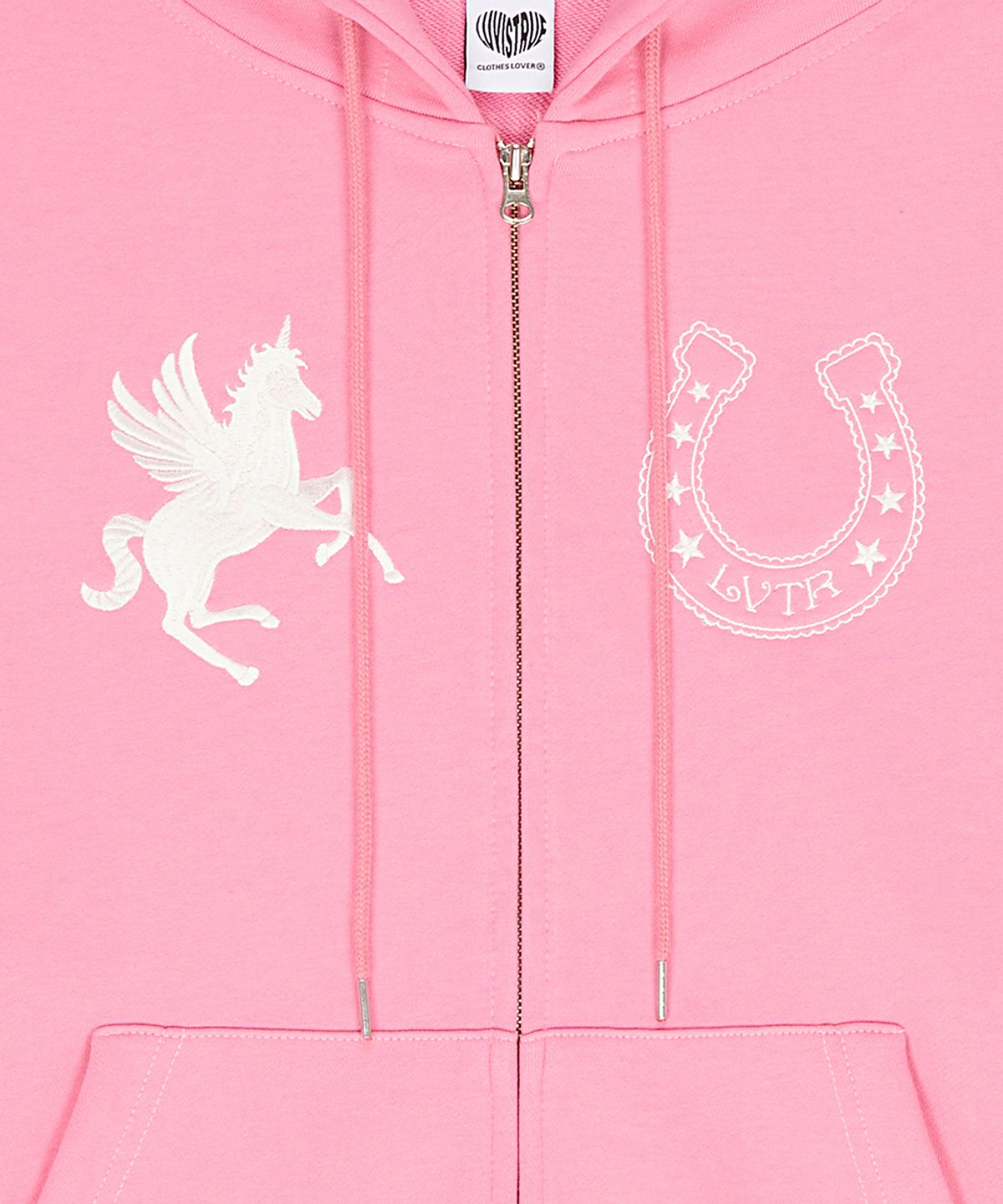 러브이즈트루(LUVISTRUE) EL UNICORN HOOD ZIP UP(PINK)