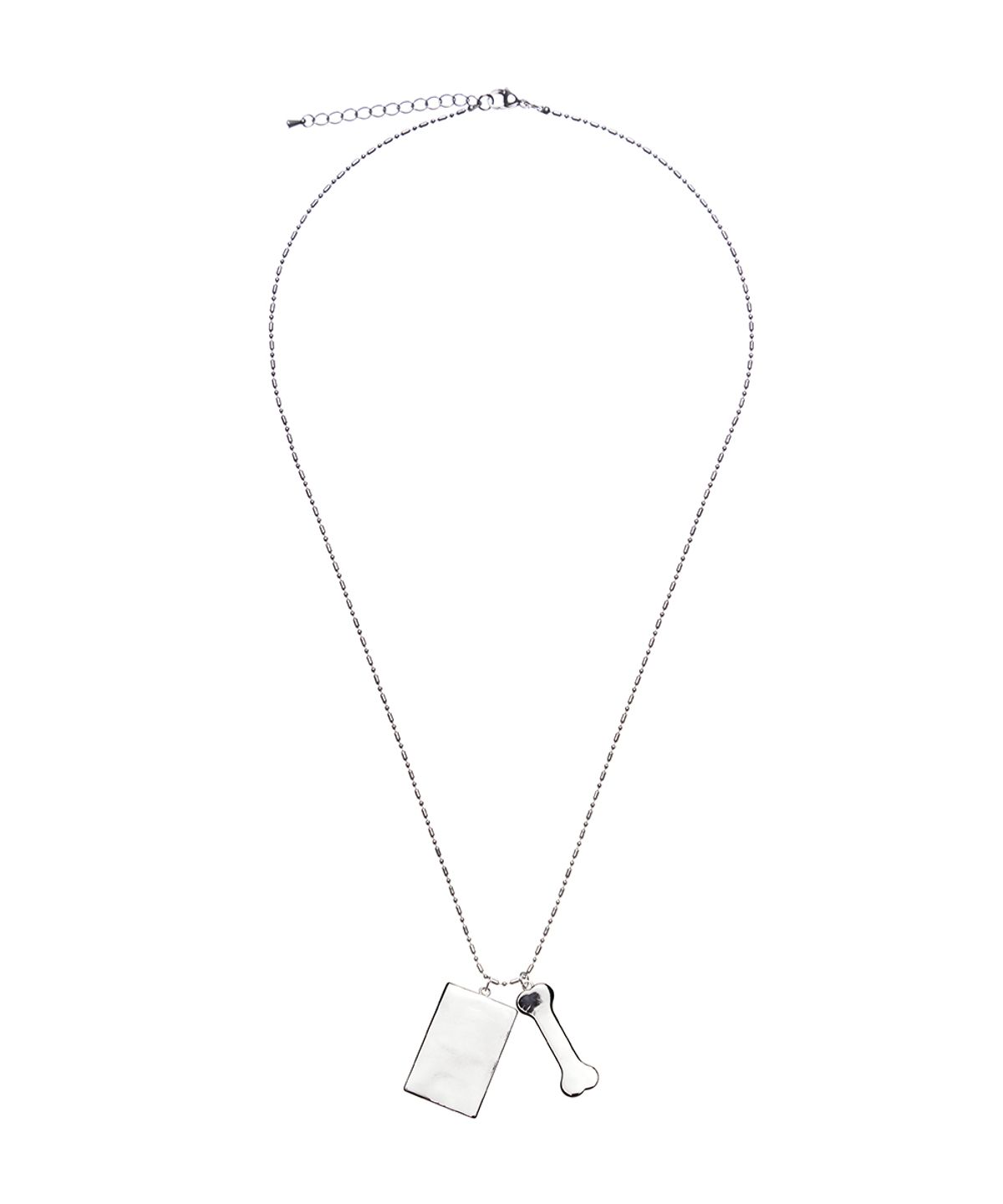 러브이즈트루(LUVISTRUE) EL GLITTER CROSS BONE NECKLACE(BLACK)