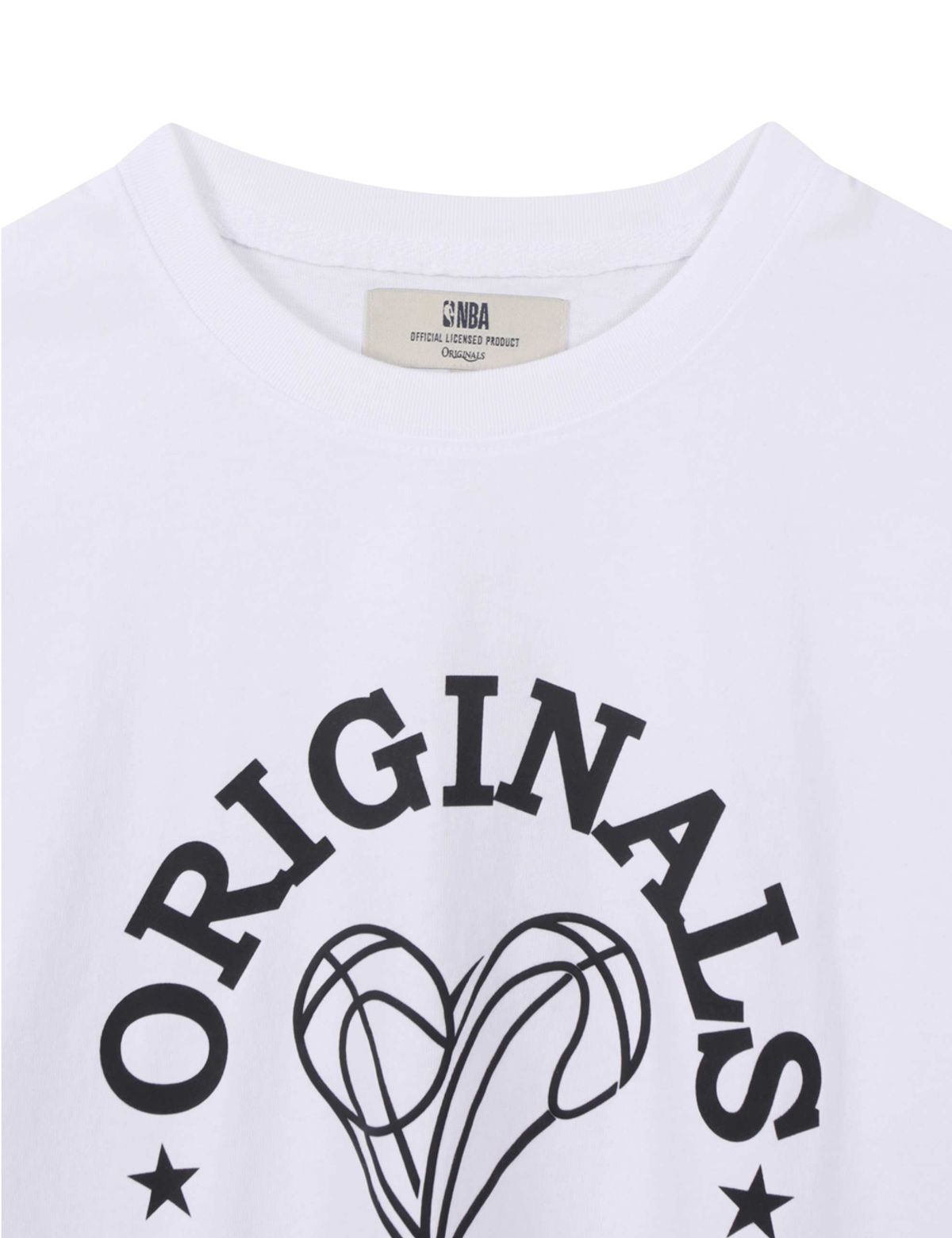 엔비에이(NBA) ORIGINALS46 빅 그래픽 반팔 티셔츠 화이트