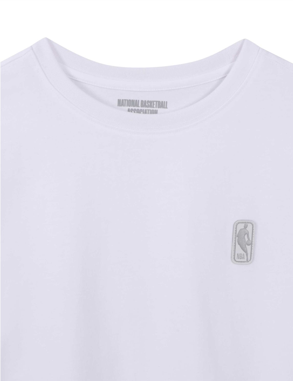 엔비에이(NBA) ESSENTIAL 베이직 스몰로고 고중량 반팔 티셔츠 화이트