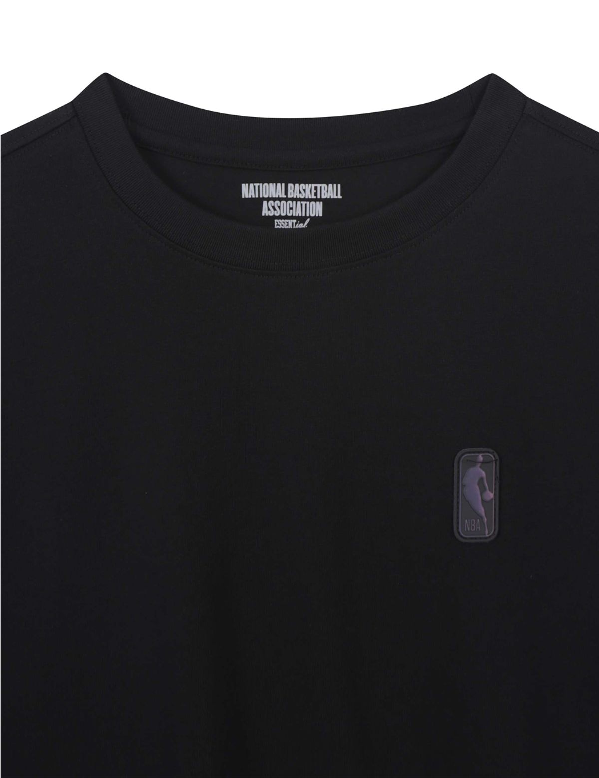 엔비에이(NBA) ESSENTIAL 베이직 스몰로고 고중량 반팔 티셔츠 블랙